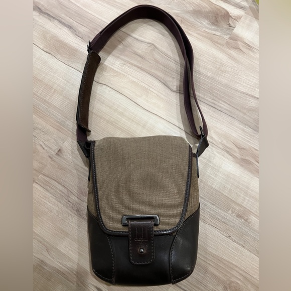 Dinhill Denim Leather Motorities Messenger Bag Moss Green - Picture 2 of 12